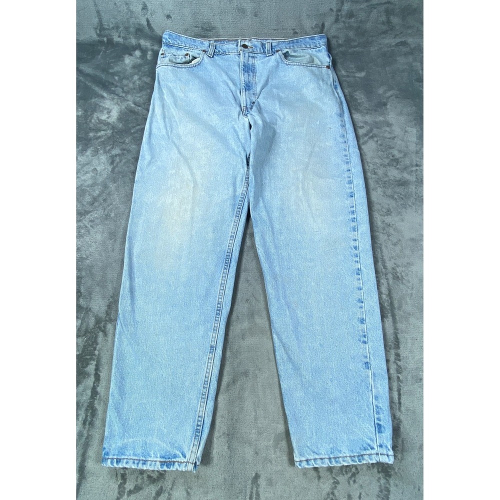 Vintage Levis 550 Jeans Men Fits 36x29 Relaxed Fit Leg Stone Wash Denim USA Made